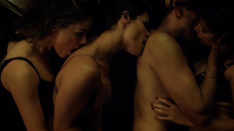 Roxanne McKee, Kim Engelbrecht, Shivani Ghai, Christina Chong - Fucking Scenes in Dominion s02e08 (2015)